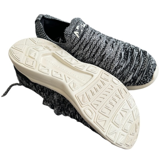 New! APL TechLoom Wave Hybrid Black Pristine Melange 3D Stretch Running Shoes - Picture 4 of 5